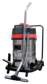 InterPump Vacuum Cleaner 70lt S/Steel Wet & Dry 3 x 1000W Motor